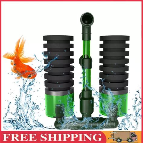 DOUBLE HEAD AQUARIUM Sponge Filter Fish Tanks Oxygen Filtration Pump