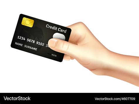 Hand Holding Credit Card Icon Royalty Free Vector Image