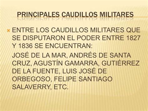 El Primer Militarismo En El Per Ppt