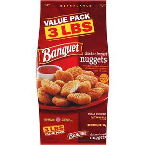 BANQUET Frozen Meal, Chicken Nuggets Made With 100% Natural* White Meat Chicken Family Pack ...