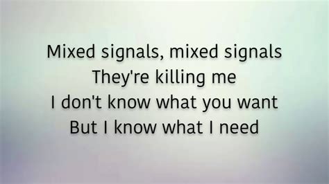 Mixed Signals Lyrics YouTube