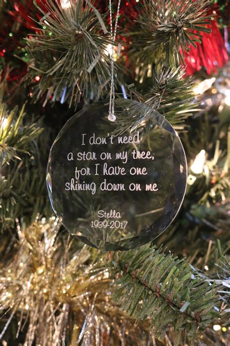 Personalized Crystal Christmas Tree Ornament Laser Engraved Etsy