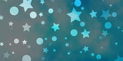 Light BLUE vector background with circles, stars. Colorful disks, stars ...