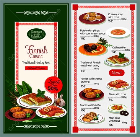 Finnish Cuisine Traditional Food Menu Template Download on Pngtree