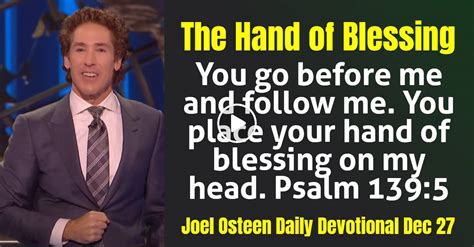 Joel Osteen December Daily Devotional The Hand Of Blessing