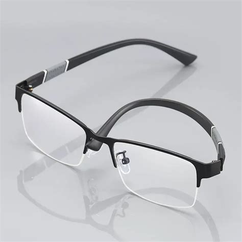 Tr90 Myopia Glasses For Men Anti Blue Light Near Sight Glasses Men S Business Half Frame