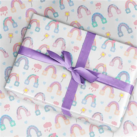 Rainbow Wrapping Paper Rainbow T Wrap Rainbow Decor Etsy