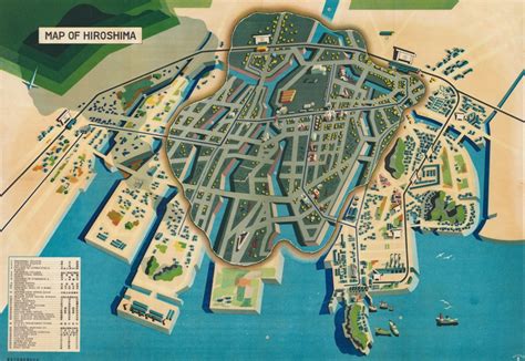 Map Of Hiroshima Geographicus Rare Antique Maps