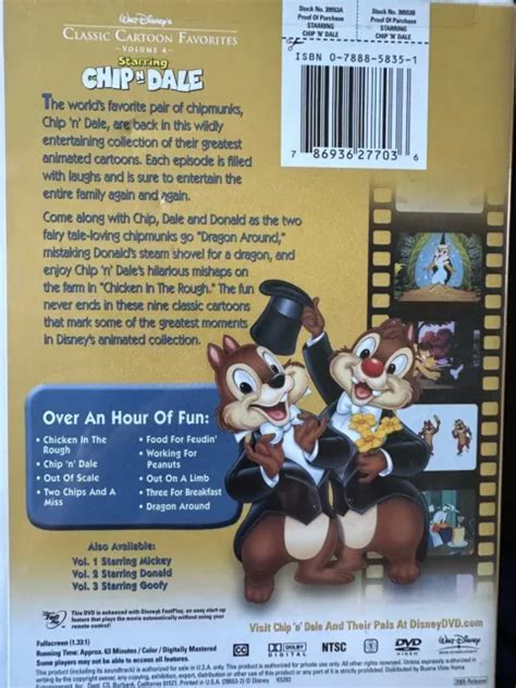 Chip N Dale Dvd Walt Disneys Classic Cartoon Favorites Starring Dvd