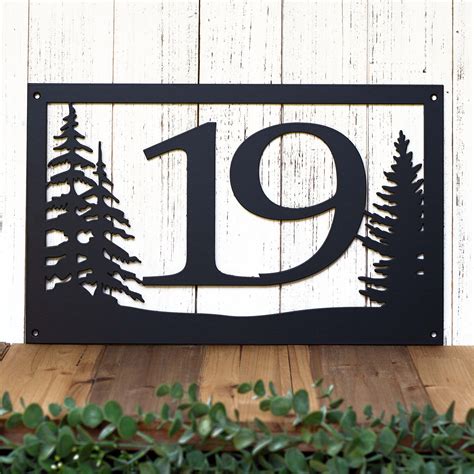 Buy Custom Made House Number Sign Metal Sign Personalized Outdoor Address Sign Cabin Decor