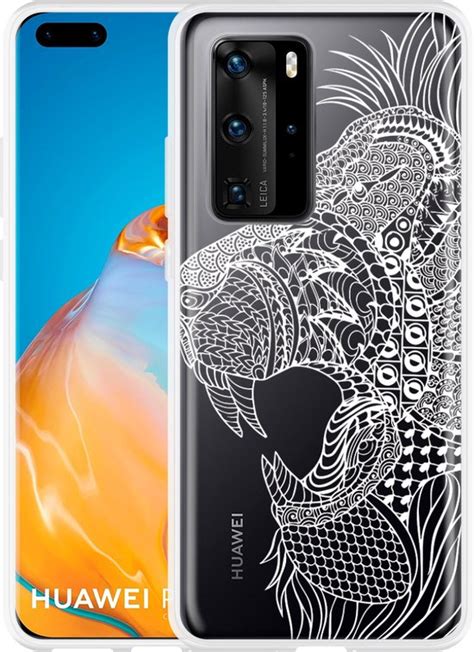 Huawei P Pro Hoesje Leeuw Mandala Wit Designed By Cazy Bol