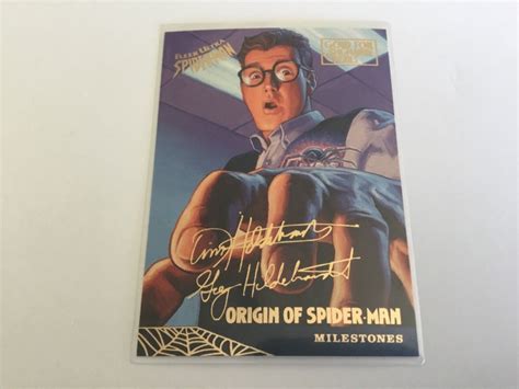 Mavin Fleer Ultra Spiderman Gold Foil Signature Origins Of