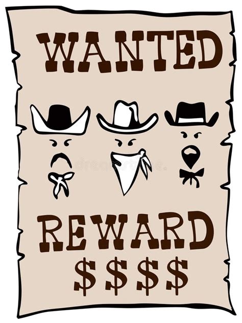 Old Western Wanted Poster Stock Illustration Illustration Of Bullet