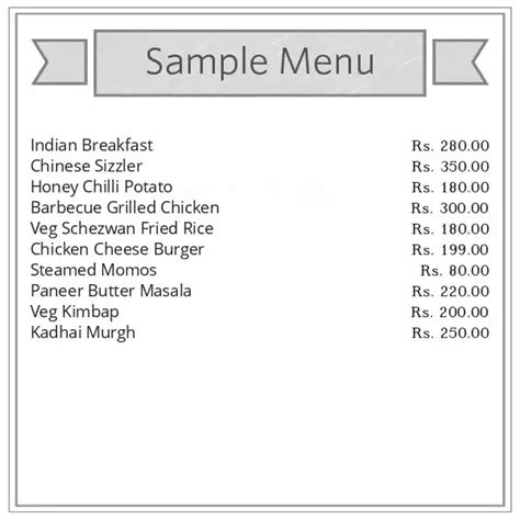 Menu Of Backyard Restro Cafe Pradhan Nagar Siliguri