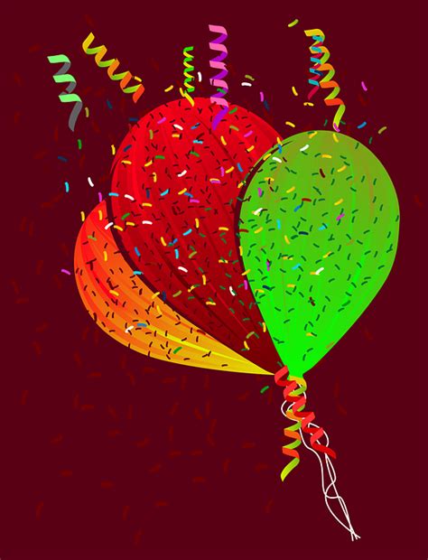 Download Confetti Balloons Happy Birthday Royalty Free Vector