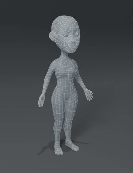 Male Body Cartoon Base Mesh D D Turbosquid