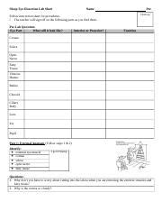 Eye Dissection Lab Sheet Chart Doc Sheep Eye Dissection Lab Sheet