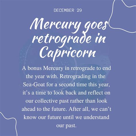 Transit Of Dec 29 2022 Mercury Goes Retrograde In Capricorn