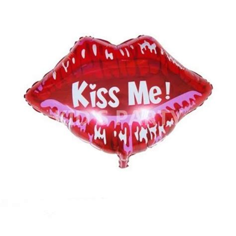 Buy 2pcslot Red Lips Kiss Me Love Balloons Foil