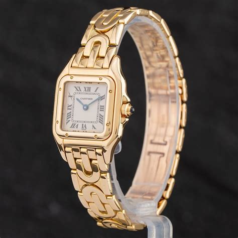 Second Hand Cartier 18ct Yellow Gold Panthere Quartz Watch 1070 Est