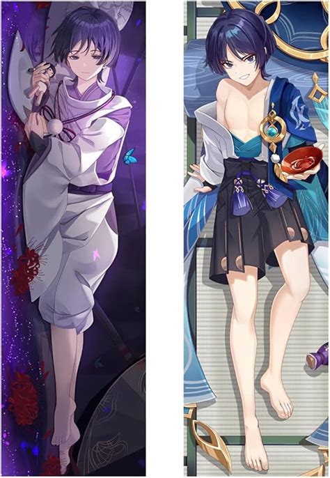 Znosng Genshin Impact Wanderer Body Pillow Case Hugging Pillow Cover Stuffed Dakimakura Double