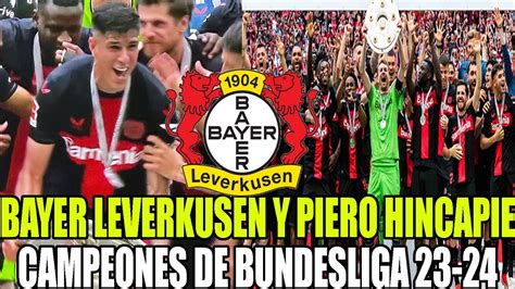 Piero Hincapie Se Vuelve Loco Festejando La Bundesliga Bayer