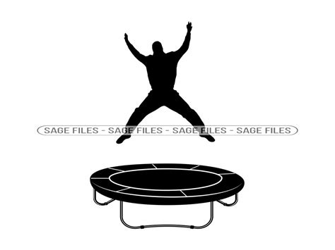 Jumping On Trampoline Svg Trampoline Svg Trampoline Clipart Etsyde