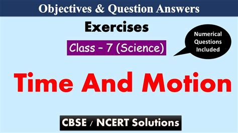 Time And Motion Class Science Exercises Question Answers