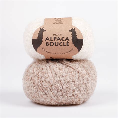 Drops Alpaca Bouclé - Vackert effektgarn i fin obehandlad alpaca.