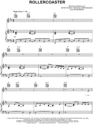 Rollercoaster Sheet Music Arrangement Available Instantly