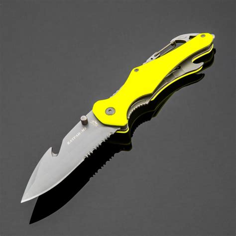 Складной нож НОКС Катран-М2 Yellow (327-781601), сталь AUS 8 Titanium ...