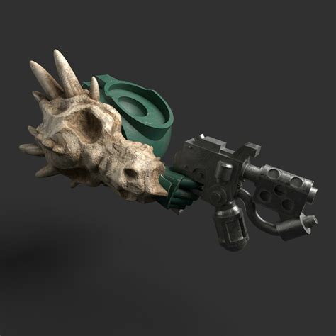 Free STL File Salamanders Shoulder Pad Extension Flamer 3D