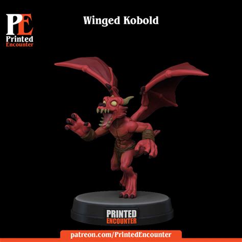 3D Printable Winged Kobold by Printed Encounter