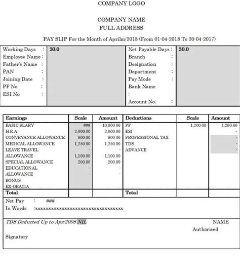 Top 14 Free Payslip Templates Word Excel Templates