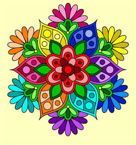 Colorful Mandala Drawing Mandala Coloring Pages Mandala Design Art