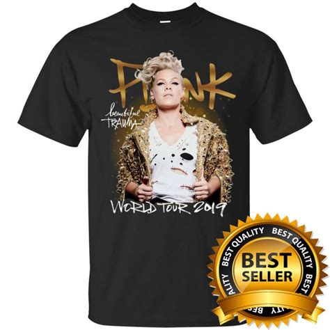 Pin On Pink Singer Beautiful Trauma Tour 2019 T Shirt Back Cotton S 3xl