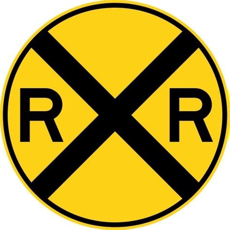 When You See This Sign It Warns Of A Rail Crossing Ahead So Slow Down