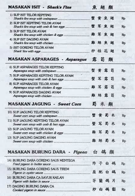 Menu At Queen Restaurant Bandung Jl Dalem Kaum No