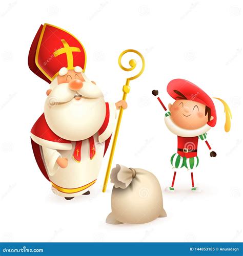 Saint Nicholas Or Sinterklaas Cartoon Vector | CartoonDealer.com #162306051