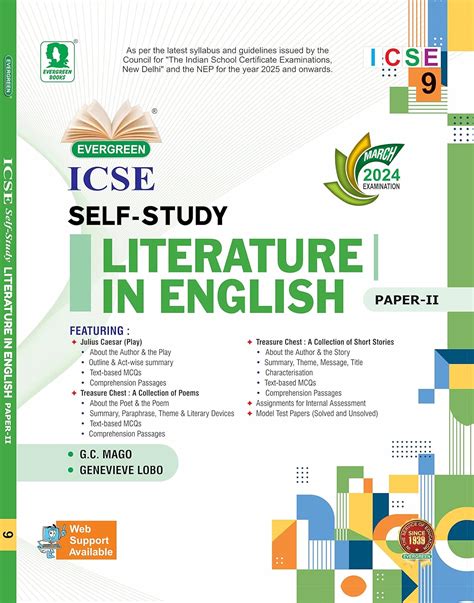 Evergreen Icse Self Study In English Literature P Class Gene