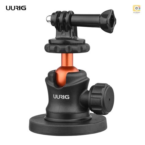 Uurig Bh 07 Mini Ball Head Camera Tripod Mount 1 4 Inch Screw With Magnetic Base Sports Camera