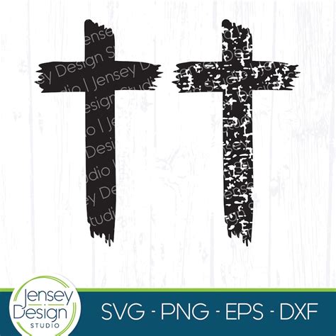 Old Rugged Cross Svg Faith Svg Distressed Cross Grunge Etsy