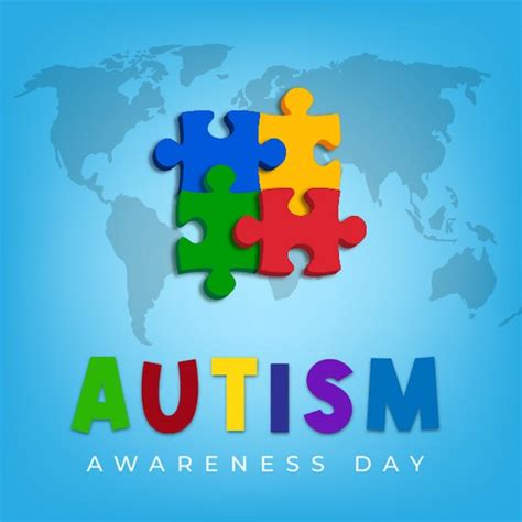 Premium Vector Poster Realistic World Autism Awareness Day Illustration