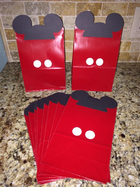 Mickey Mouse Treat Bags Made With Cricut Mickey Mouse And Friends Cartridge Mickey Mouse