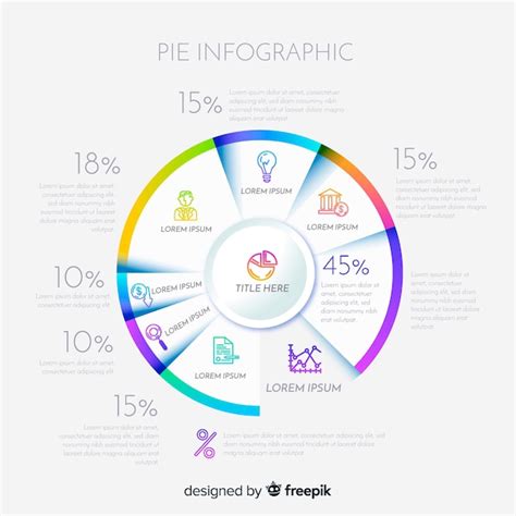 Pie chart infographic | Free Vector