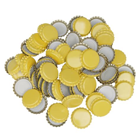 250 Crown Bottle Caps Yellow Balliihoo