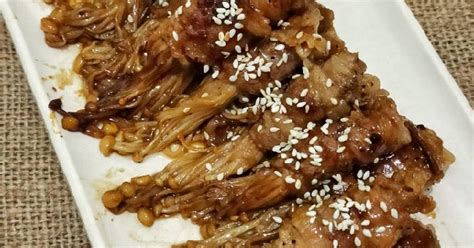 Resep Beef Enoki Roll Saus Teriyaki Lada Hitam Oleh Yeni Cookpad