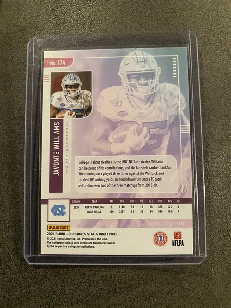 Panini Chronicles Draft Picks Status Javonte Williams Rc