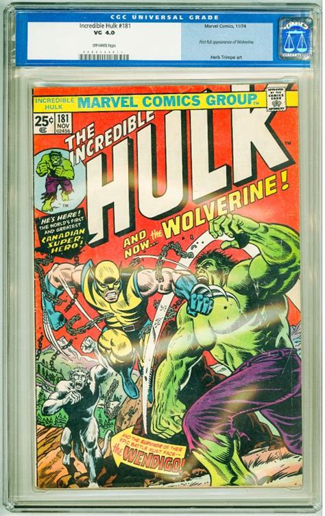 Incredible Hulk 181 1974 CGC 4 0 OW Pages 1st Full Appearance Of