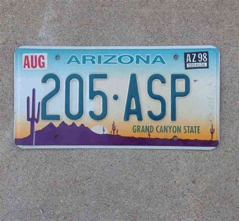 Car Plate Arizona Grand Canyon State Reproduction Fabbri